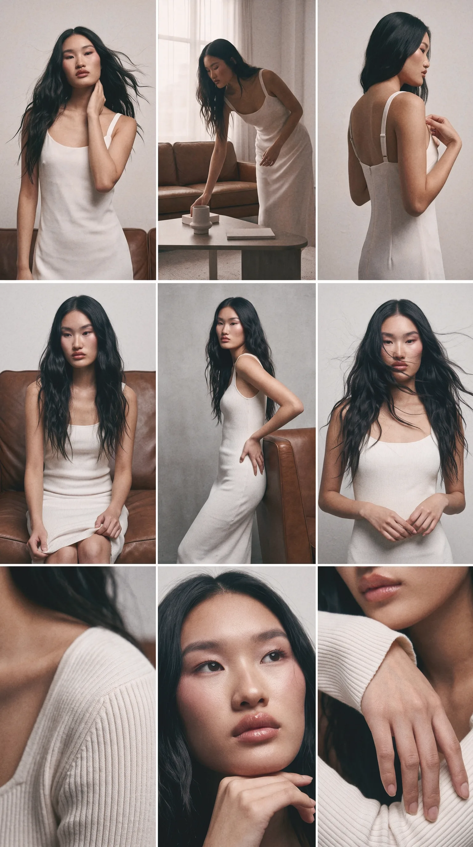 AI catalog photography, garment detail, look 5 — Nullcamera Production