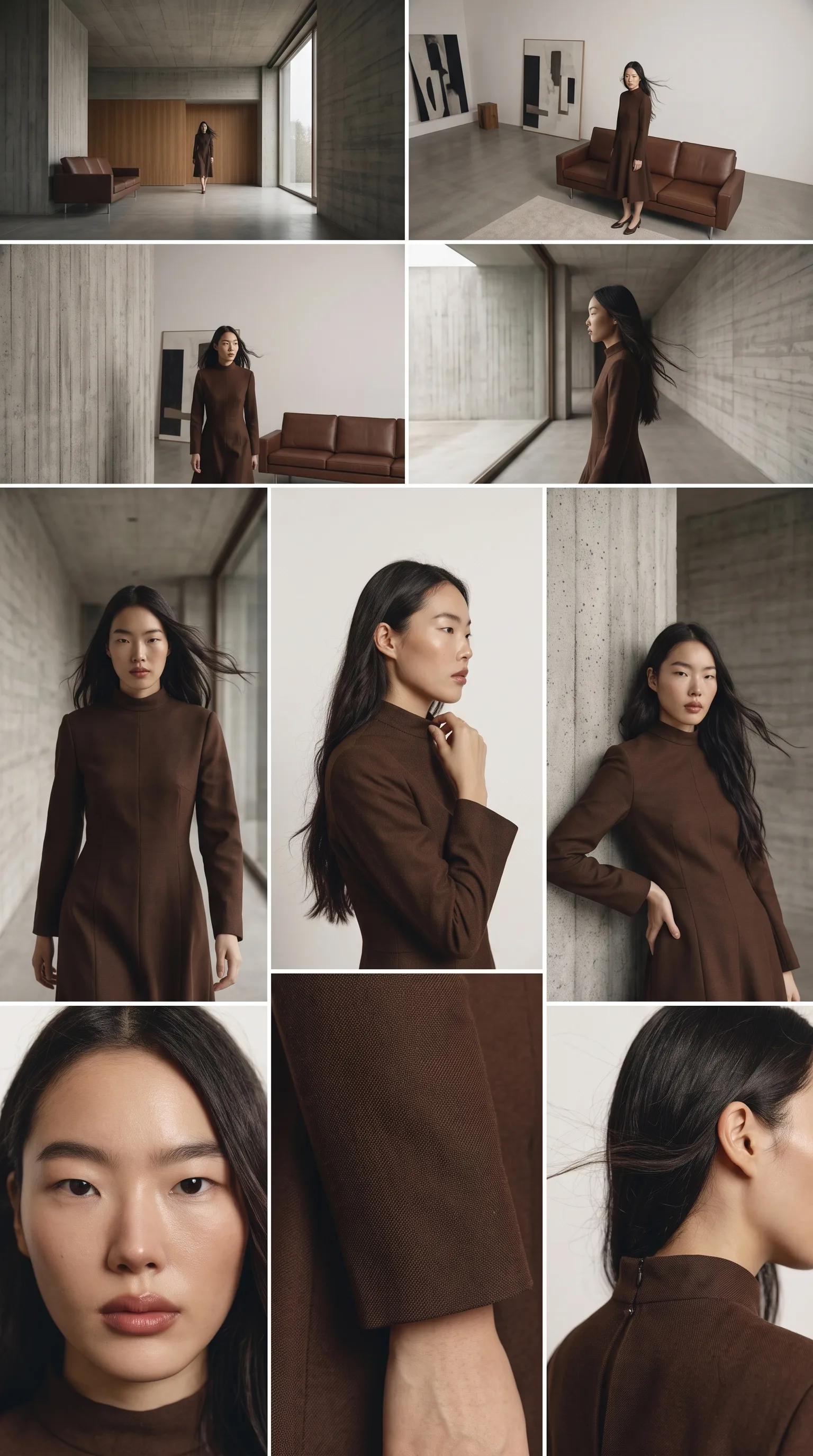 AI catalog photography, garment detail, look 8 — Nullcamera Production